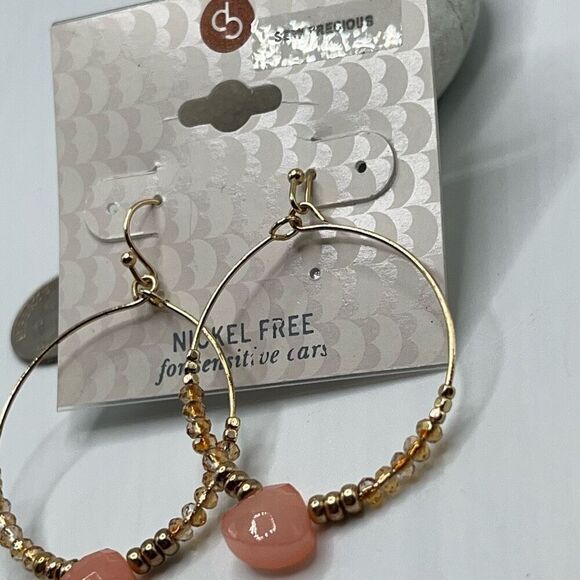 Dress Barn Gold Pink Earrings $16 ea or bundle 3/$25 - Picture 4 of 7